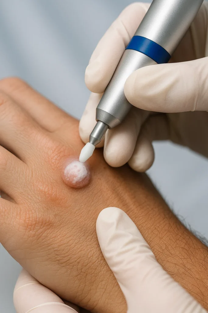 example of wart removal Stanford-le-Hope using cryopen