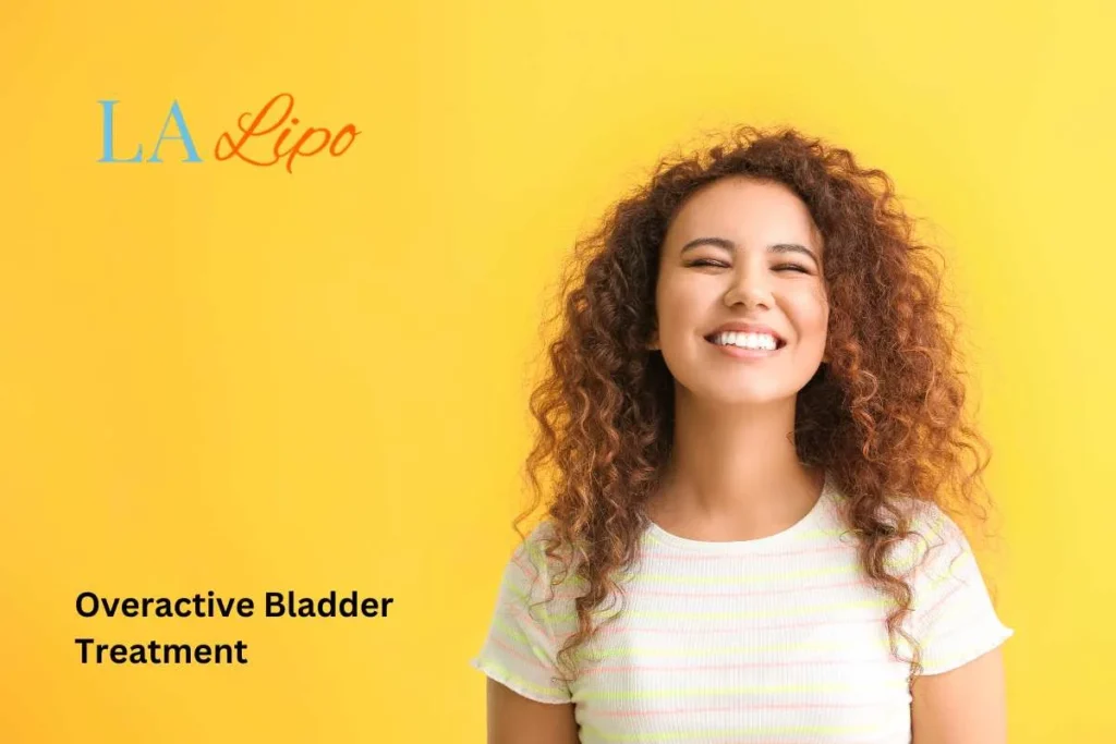 woman smiling about overactive bladder treatment Stanford-le-Hope solutions